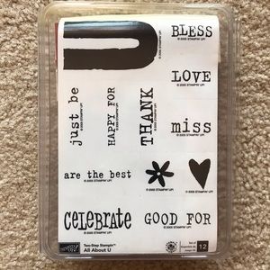 Stampin’ Up All About U set of 12 stamps *NEW